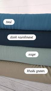 Solid Sage Triple Georgette {by the half yard}