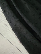Black Waffle Swiss Dot Chiffon {by the half yard}