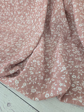 *REMNANT* 1.75 Yds- Exclusive Design- Mocha Rose Petite Floral Print