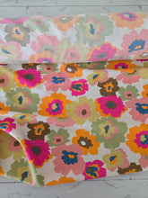 Bright Retro Floral Print Rayon Nylon {by the half yard}