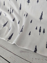 Ivory & Black Tree Print Double Brushed Poly (DBP) Knit {by the half yard}