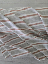 Charcoal & Tobacco Slubbed Cotton Rayon Linen Blend {by the half yard}