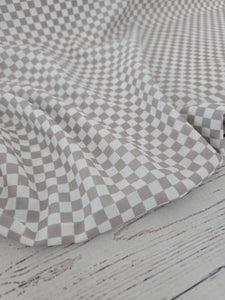 Exclusive Design- Petite Beige Checkerboard Print {by the half yard}