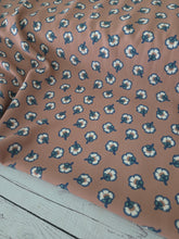 Sandstorm & Blue Contemporary Floral Print {by the half yard}