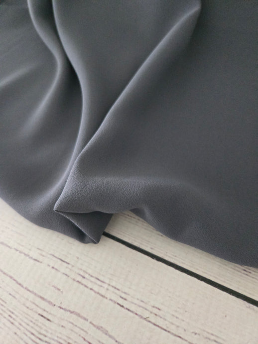 Solid Slate Triple Georgette {by the half yard}