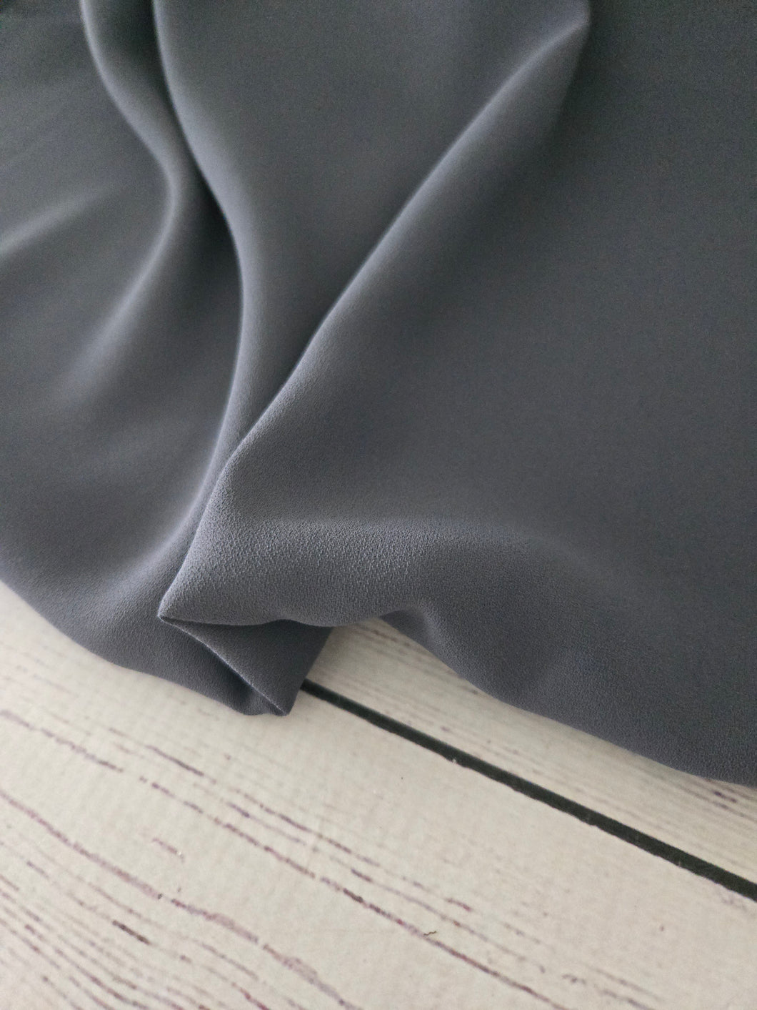 Solid Slate Triple Georgette {by the half yard}