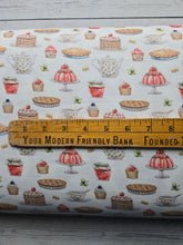 Tea Party Print Double Brushed Poly (DBP) Knit {by the half yard}