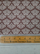 Exclusive Design- Rusty Brown Damask Print {by the half yard}