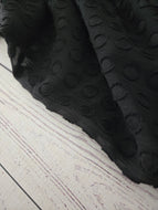 Black Flocked Circles Chiffon {by the half yard}