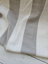 Gray & White Wide Stripe Rayon Linen Blend {by the half yard}