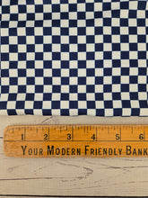 Bright Navy Checkerboard Print Double Brushed Poly (DBP) Knit {by the half yard}