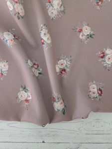 Exclusive Design- Medium Brown Floral {by the half yard}