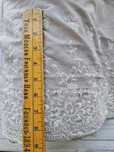 Tan & Cream Embroidered Cotton {by the half yard}