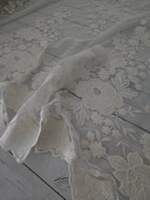 Cream Floral Embroidered Mesh {by the half yard}