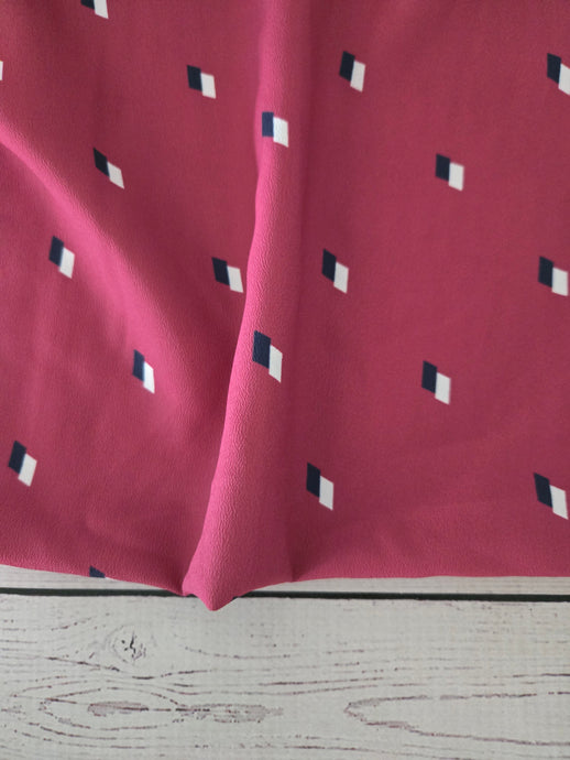 Crimson Geometric Print {by the half yard}