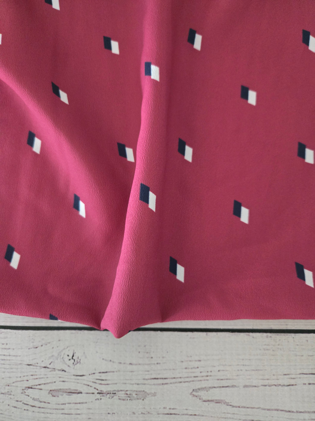 Crimson Geometric Print {by the half yard}