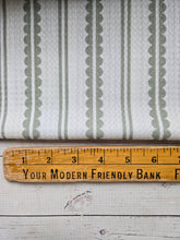 Exclusive Design- Sage Scallop Stripes Textured Knit {by the half yard}