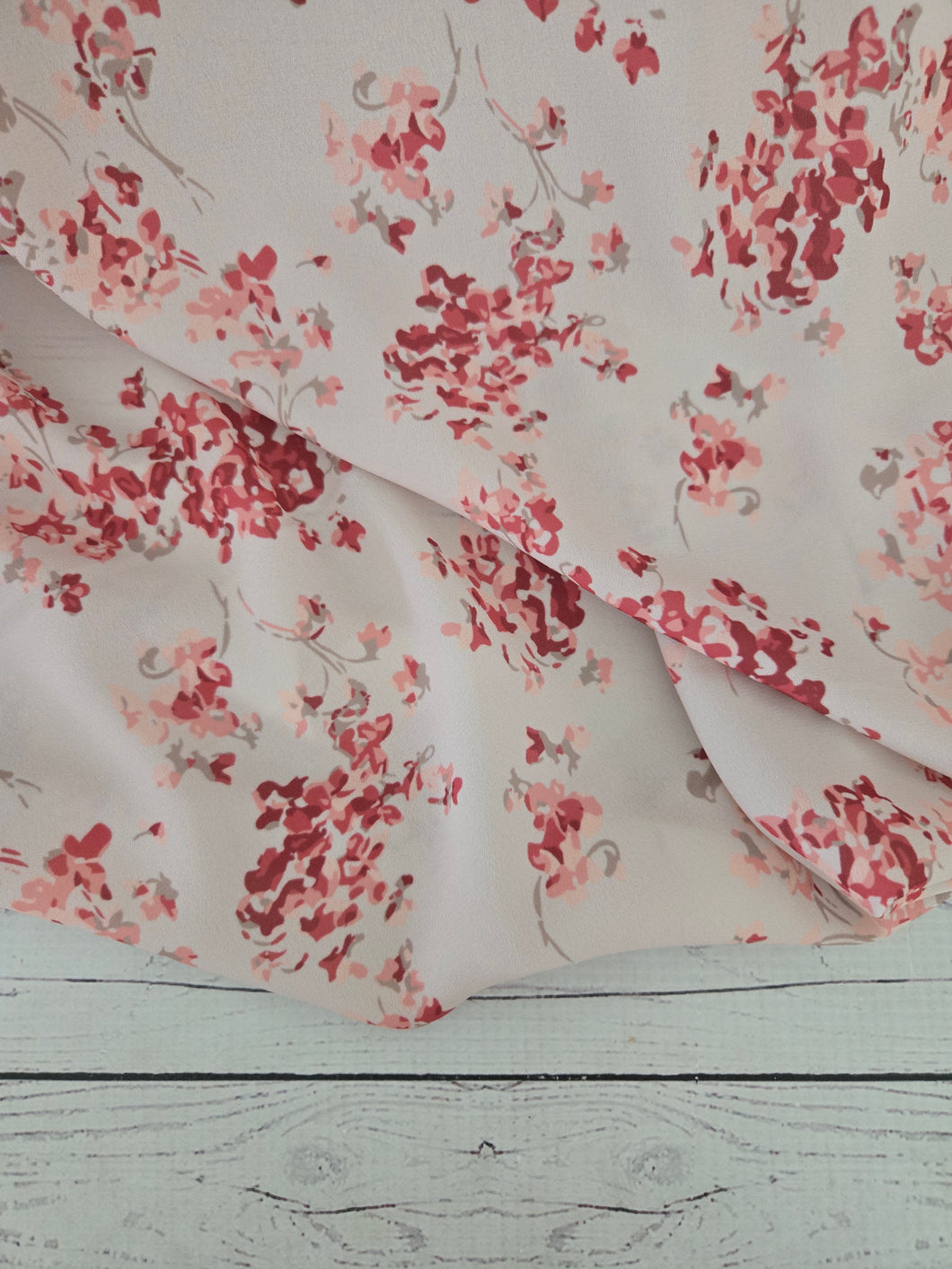 Exclusive Design- Tan & Amaranth Floral {by the half yard}