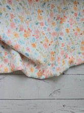 White & Colorful Petite Floral Textured Knit {by the half yard}