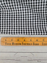 Black & White Gingham Seersucker Cotton {by the half yard}