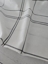 White & Black Large Plaid Cotton Blend {by the half yard}