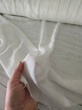 Narrow White Stripes Cotton/Rayon Blend {by the half yard}