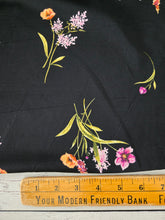 Black & Bright Floral Print Misc. Poly {by the half yard}