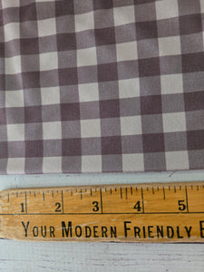 Exclusive Design- Brown & Tan Gingham Double Brushed Poly (DBP) Knit {by the half yard}