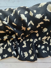 *REMNANT* 2.25 Yds- Black & Cream Splotch Print