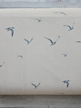 Exclusive Design- Barely Blush Watercolor Seagull Print Matte Athletic Knit {by the half yard}