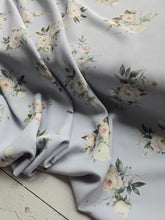 Exclusive Design- Light Blue Romantic Floral Print {by the half yard}