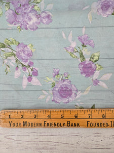 Sage & Lavender Floral Chiffon {by the half yard}