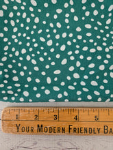 Green Random Spot Print Misc. Poly {by the half yard}
