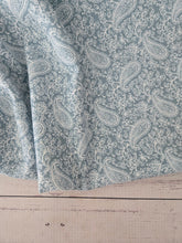 Seafoam Paisley & Vines Opaque Petite Swiss Dot 100% Polyester {by the half yard}