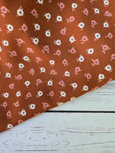 Petite Rust Daisy Print {by the half yard}