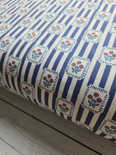 Bright Navy Stripes & Floral Matte Athletic Knit {by the half yard}