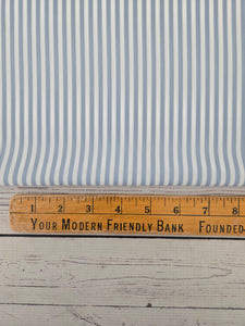 Exclusive Design- Light Blue Small Stripes {by the half yard}