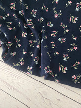 Navy & Pink Petite Floral {by the half yard}