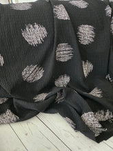 Black Dots Textured Misc. Poly {by the half yard}