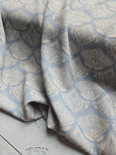 Exclusive Design- Dusty Blue & Cream Damask Print {by the half yard}