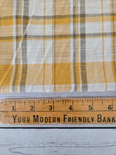 Mustard Plaid Linen/Cotton Blend {by the half yard}