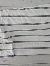 White & Black Horizontal Stripe Cotton Blend {by the half yard}
