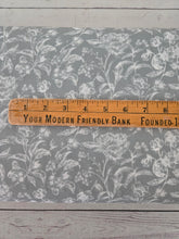 Sage & White Floral Opaque Swiss Dot 100% Polyester {by the half yard}