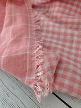 Coral Plaid & Gingham Double Gauze Cotton {by the half yard}