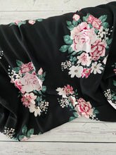 Black & Pink Floral {by the half yard}