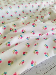 Exclusive Design- Pink Rose Symmetrical Print {by the half yard}
