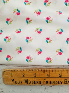 Exclusive Design- Pink Rose Symmetrical Print {by the half yard}