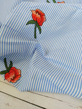 Embroidered Pinstripe Poly/Cotton {by the half yard}