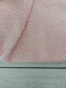 Pink & White Spot Print Swiss Dot Rayon Challis {by the half yard}