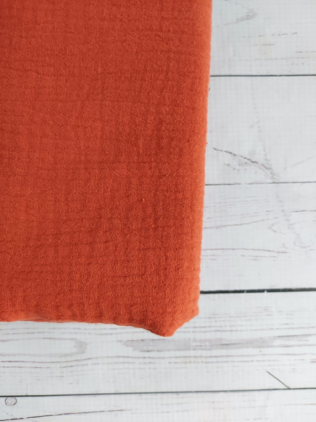 Rust Double Gauze Cotton {by the half yard}